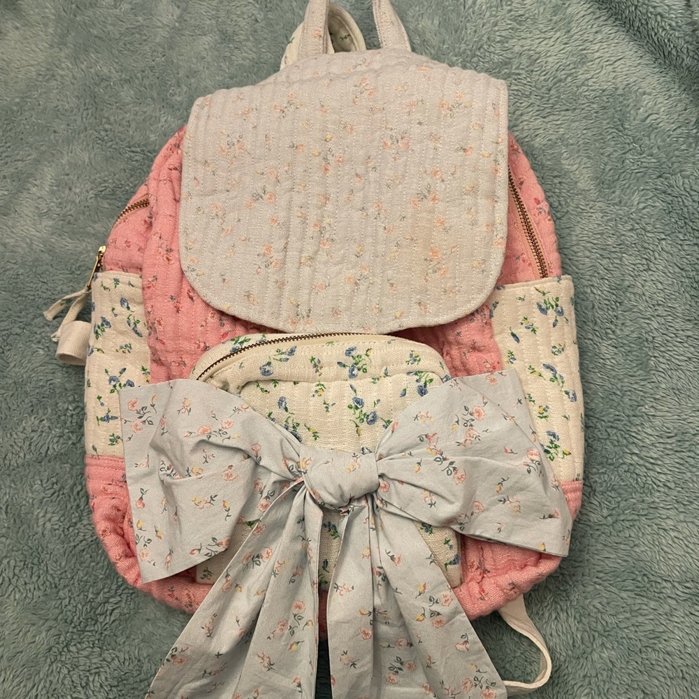 LoveShackFancy bow backpack NWT